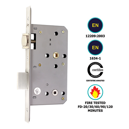 BATHROOM ROLLER LOCK BODY DOUBLE THROW (78MM CENTRE)