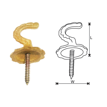 BRASS CURTAIN TIE BACK ROSETTE & PLATE