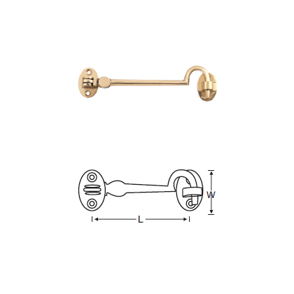 BRASS VICTORIAN CABIN HOOK