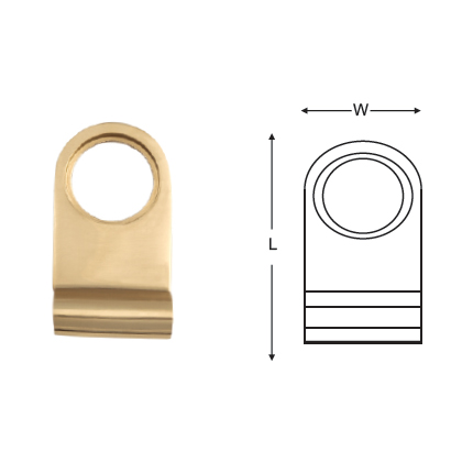 BRASS VICTORIAN CYLINDER DOOR PULL