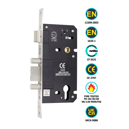 EURO PROFILE CYLINDER 2 BULLET + BOLT LOCK BODY