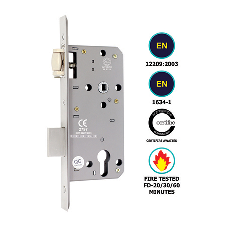 EURO PROFILE ROLLER LOCK BODY DOUBLE THROW (85MM CENTRE)