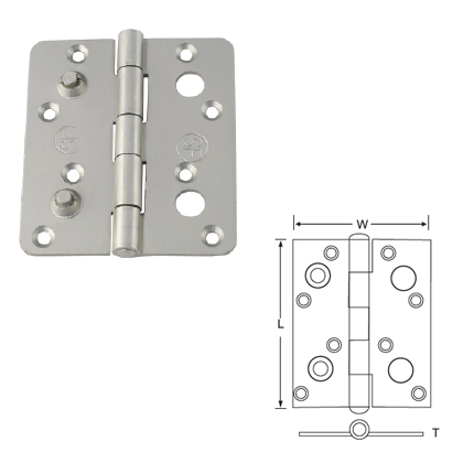 MILD STEEL BUTT HINGES DOUBLE SECURITY PINS