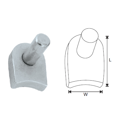 MILD STEEL GATE HOOK TO WELD (RADIUS)