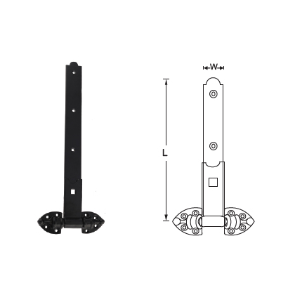 MILD STEEL REVERSIBLE HINGE WITH CAST IRON CUP