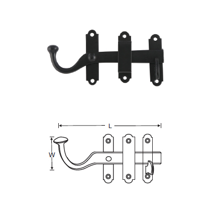 MILD STEEL SURFACE LATCH