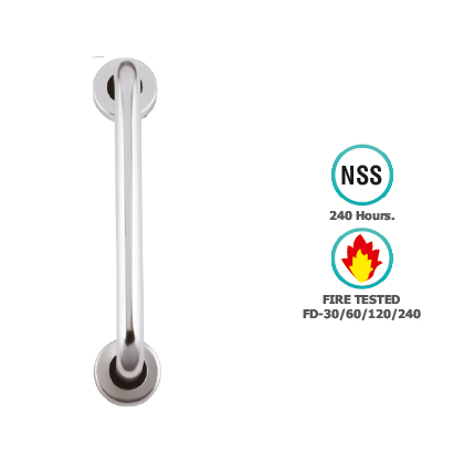 STAINLESS STEEL PULL HANDLE ON ROSE