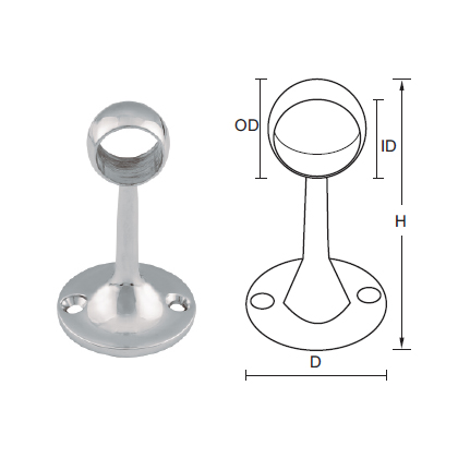ZINC DIE CAST WARDROBE CENTRE BRACKET